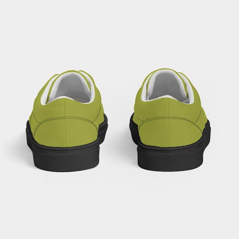 Medium-Dark Medium Lime Men's Canvas Sneakers (LY1-ME-MD) - Back