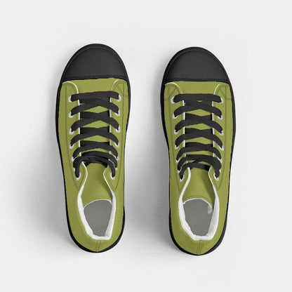 Medium-Dark Medium Lime Men's High-Top Canvas Sneakers (LY1-ME-MD) - Top