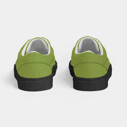 Medium-Dark Medium Lime Women's Canvas Sneakers (L-ME-MD) - Back