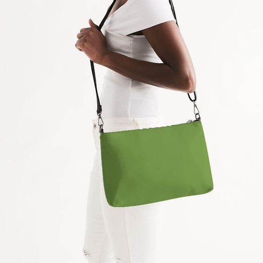 Medium-Dark Medium Lime Zip Pouch (GL3-ME-MD) - Side CloseUp