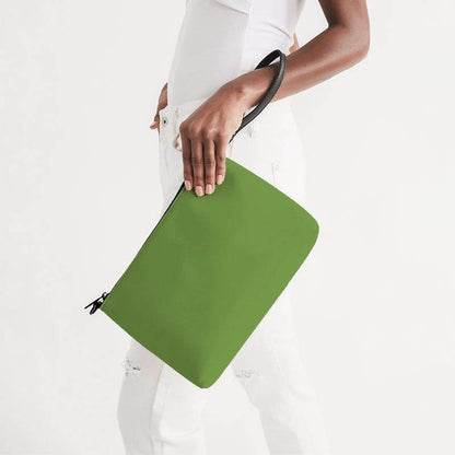Medium-Dark Medium Lime Zip Pouch (GL3-ME-MD) - Side Holding