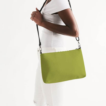 Medium-Dark Medium Lime Zip Pouch (LY1-ME-MD) - Side CloseUp