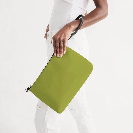 Medium-Dark Medium Lime Zip Pouch (LY1-ME-MD) - Side Holding