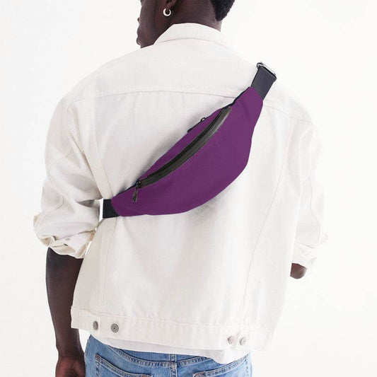 Medium-Dark Medium Magenta Belt Bag (M-ME-MD) - Man Back