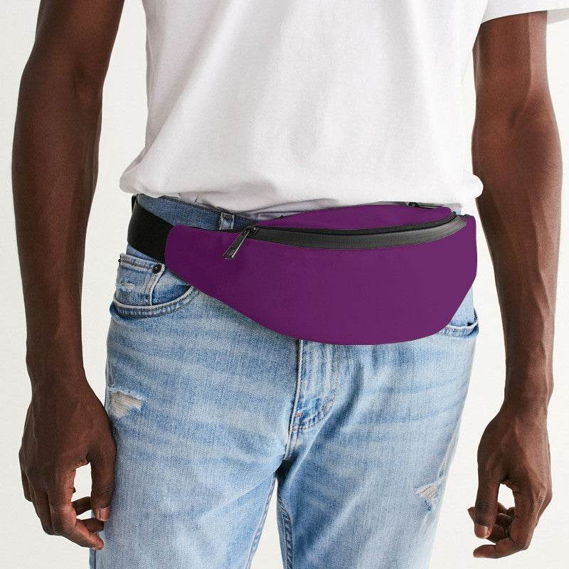 Medium-Dark Medium Magenta Belt Bag (M-ME-MD) - Man Front CloseUp