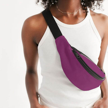 Medium-Dark Medium Magenta Belt Bag (PIM2-ME-MD) - Woman Front CloseUp