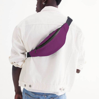 Medium-Dark Medium Magenta Belt Bag (PIM3-ME-MD) - Man Back