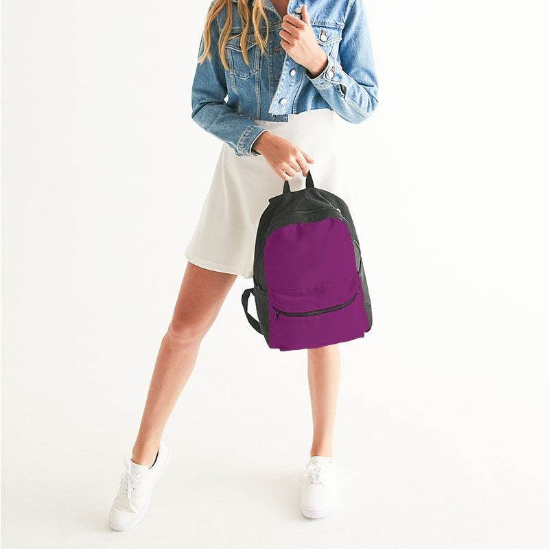 Medium-Dark Medium Magenta Canvas Backpack (PIM3-ME-MD) - Woman