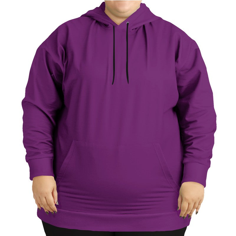 Medium-Dark Medium Magenta Hoodie PLUS (M-ME-MD) - Woman Front PLUS