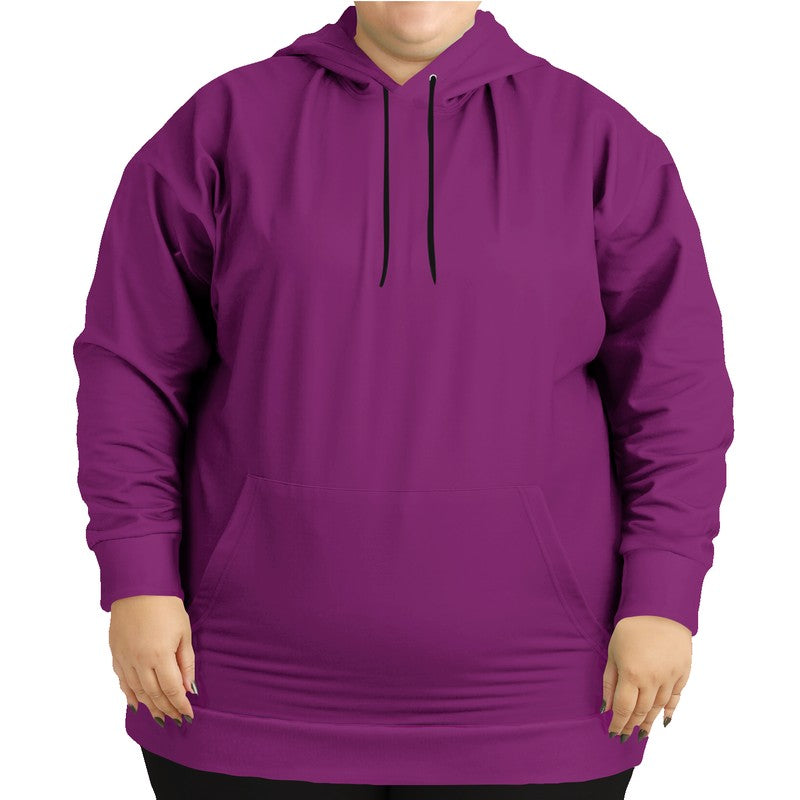 Medium-Dark Medium Magenta Hoodie PLUS (PIM3-ME-MD) - Woman Front PLUS