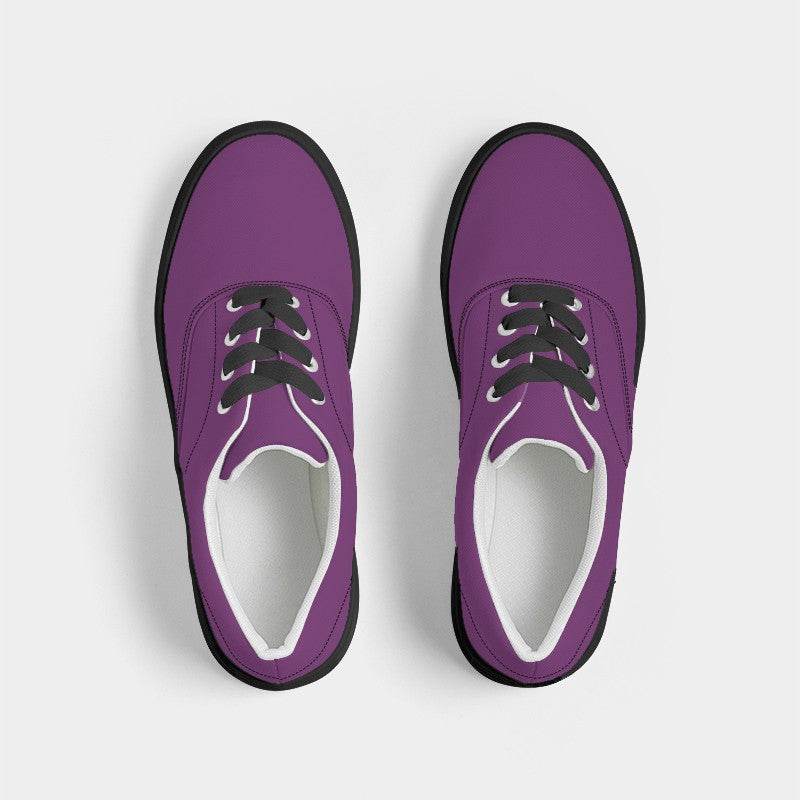 Medium-Dark Medium Magenta Men's Canvas Sneakers (M-ME-MD) - Top
