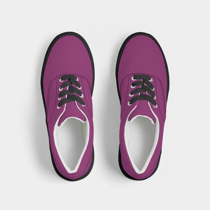 Medium-Dark Medium Magenta Women's Canvas Sneakers (PIM2-ME-MD) - Top