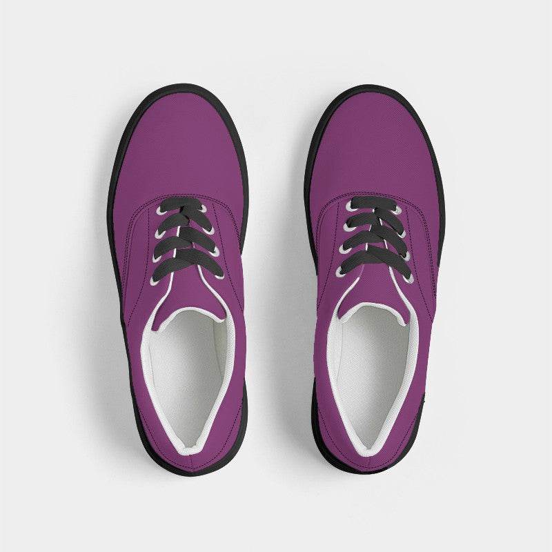 Medium-Dark Medium Magenta Women's Canvas Sneakers (PIM3-ME-MD) - Top