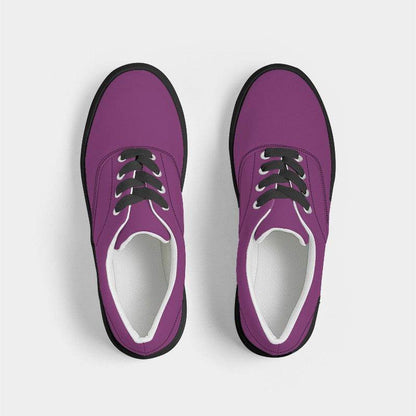 Medium-Dark Medium Magenta Women's Canvas Sneakers (PIM3-ME-MD) - Top