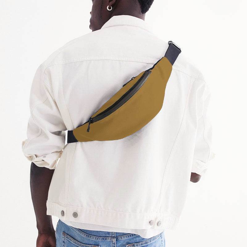 Medium-Dark Medium Orange Belt Bag (YO2-ME-MD) - Man Back