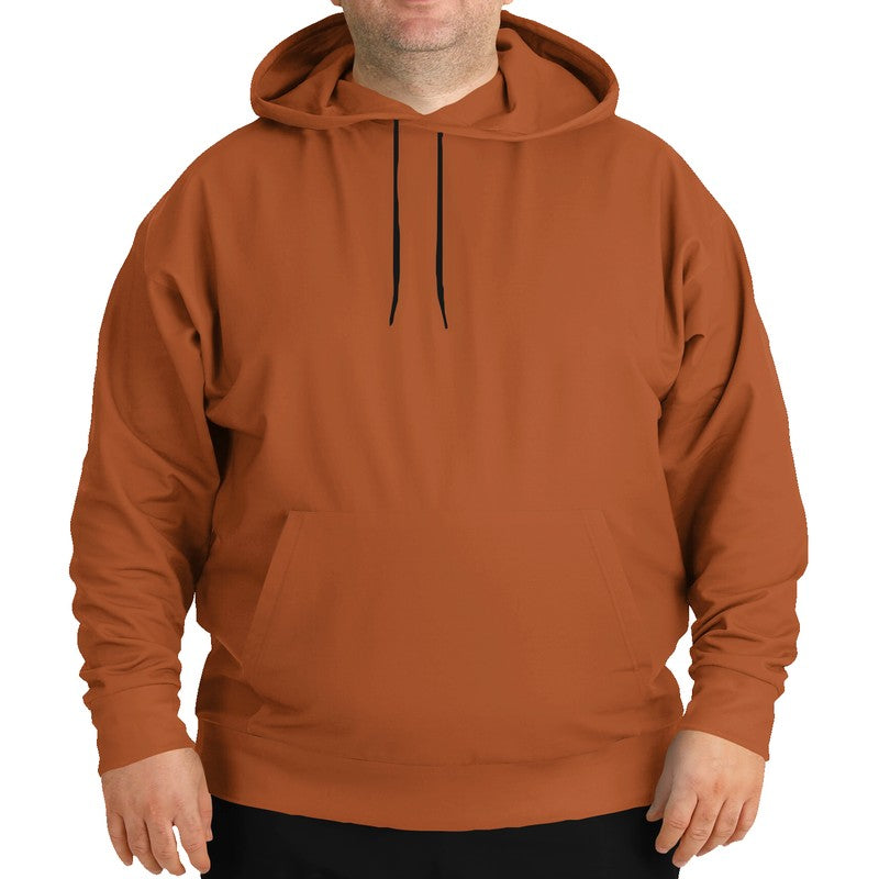 Medium-Dark Medium Orange Hoodie PLUS (OR2-ME-MD) - Man Front PLUS