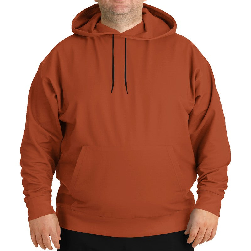 Medium-Dark Medium Orange Hoodie PLUS (OR3-ME-MD) - Man Front PLUS