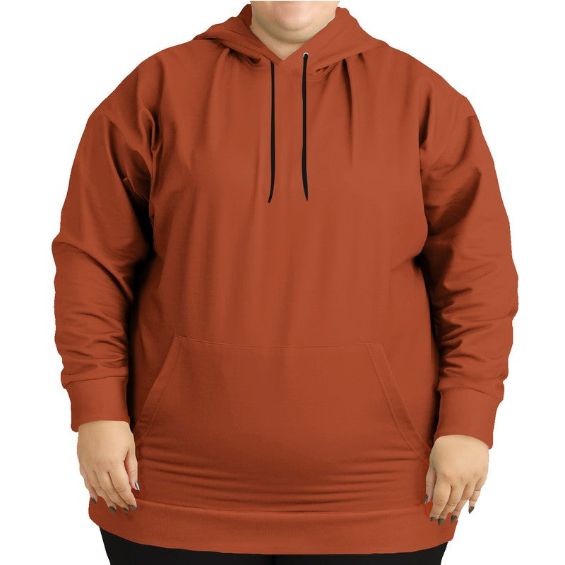 Medium-Dark Medium Orange Hoodie PLUS (OR3-ME-MD) - Woman Front PLUS