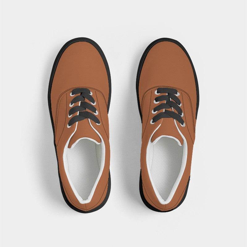 Medium-Dark Medium Orange Men's Canvas Sneakers (OR2-ME-MD) - Top