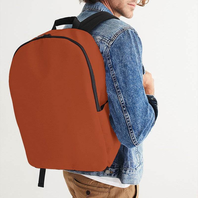 Medium-Dark Medium Orange Waterproof Backpack (OR3-ME-MD) - Man CloseUp