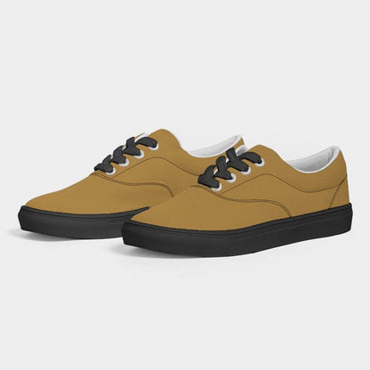 Medium-Dark Medium Orange Women's Canvas Sneakers (YO2-ME-MD) - Side 3