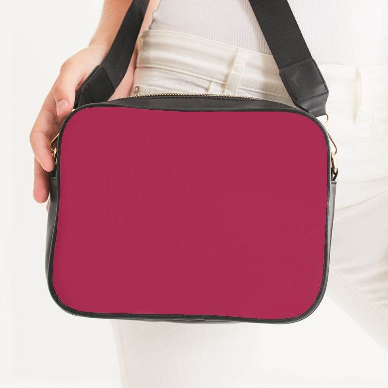 Medium-Dark Medium Pink Crossbody Bag (RPI3-ME-MD) - Woman Front CloseUp