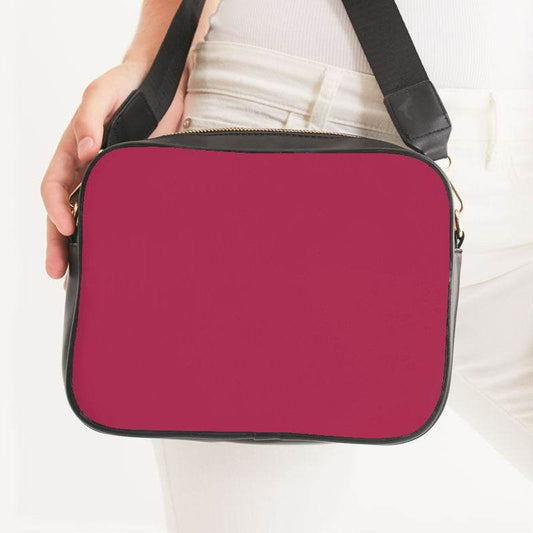 Medium-Dark Medium Pink Crossbody Bag (RPI3-ME-MD) - Woman Front CloseUp
