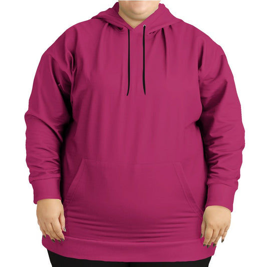 Medium-Dark Medium Pink Hoodie PLUS (PI-ME-MD) - Woman Front PLUS