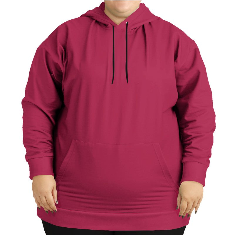 Medium-Dark Medium Pink Hoodie PLUS (RPI3-ME-MD) - Woman Front PLUS