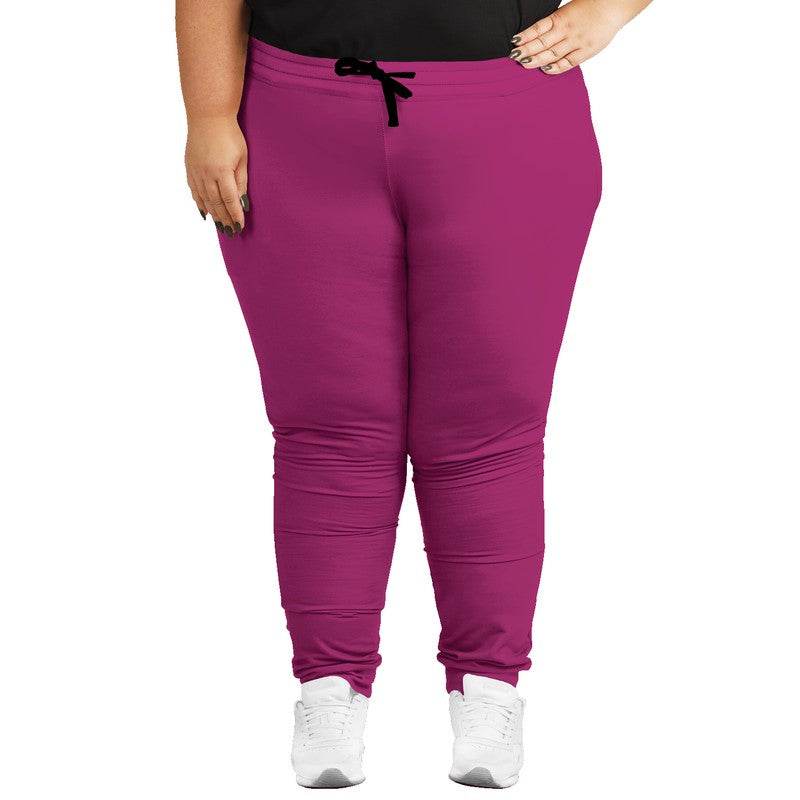 Medium-Dark Medium Pink Joggers PLUS (PIM1-ME-MD) - Woman Front PLUS