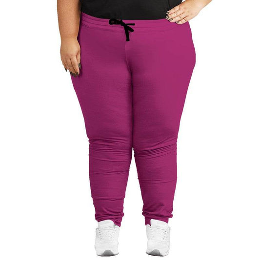 Medium-Dark Medium Pink Joggers PLUS (PIM1-ME-MD) - Woman Front PLUS