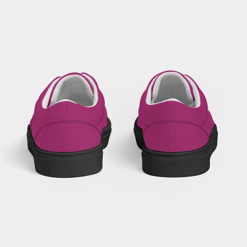 Medium-Dark Medium Pink Men's Canvas Sneakers (PIM1-ME-MD) - Back