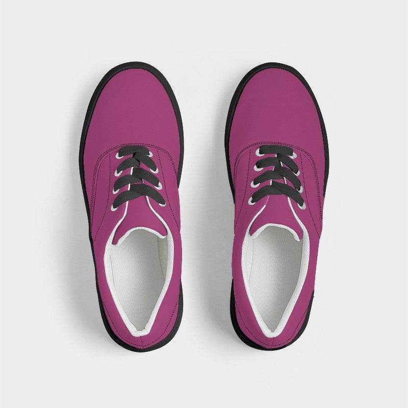 Medium-Dark Medium Pink Men's Canvas Sneakers (PIM1-ME-MD) - Top