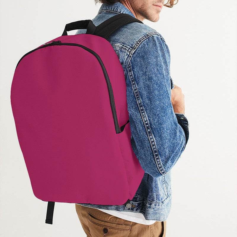Medium-Dark Medium Pink Waterproof Backpack (PI-ME-MD) - Man CloseUp