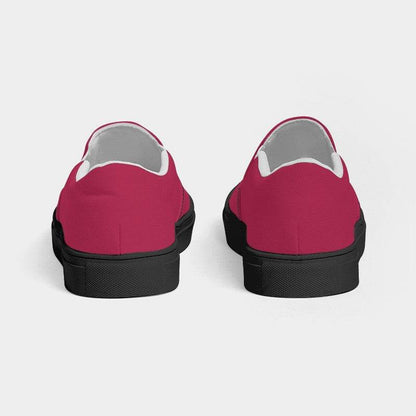 Medium-Dark Medium Pink Women's Slip-On Canvas Sneakers (RPI3-ME-MD) - Back
