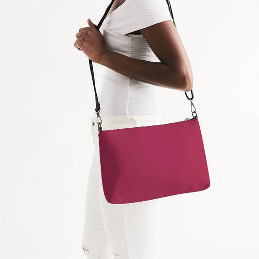 Medium-Dark Medium Pink Zip Pouch (RPI3-ME-MD) - Side CloseUp