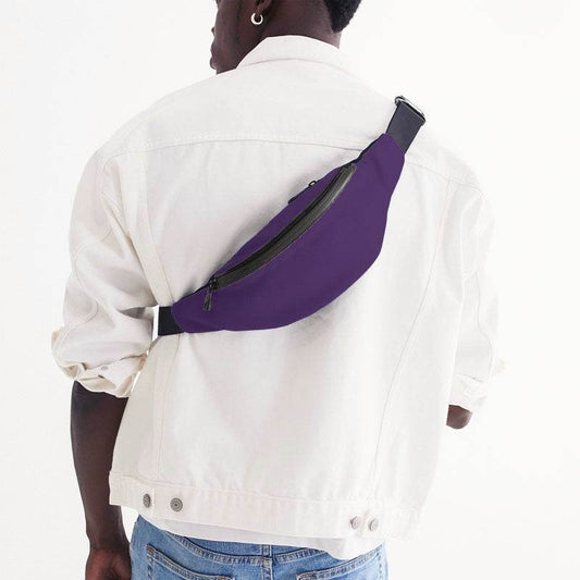 Medium-Dark Medium Purple Belt Bag (MPU3-ME-MD) - Man Back