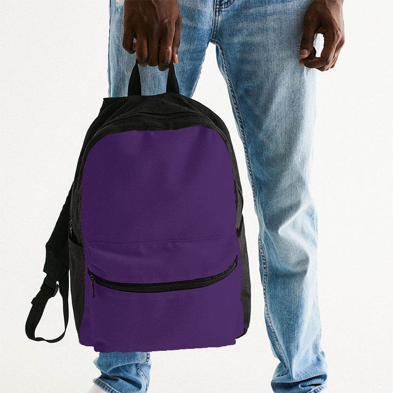 Medium-Dark Medium Purple Canvas Backpack (MPU3-ME-MD) - Man Holding