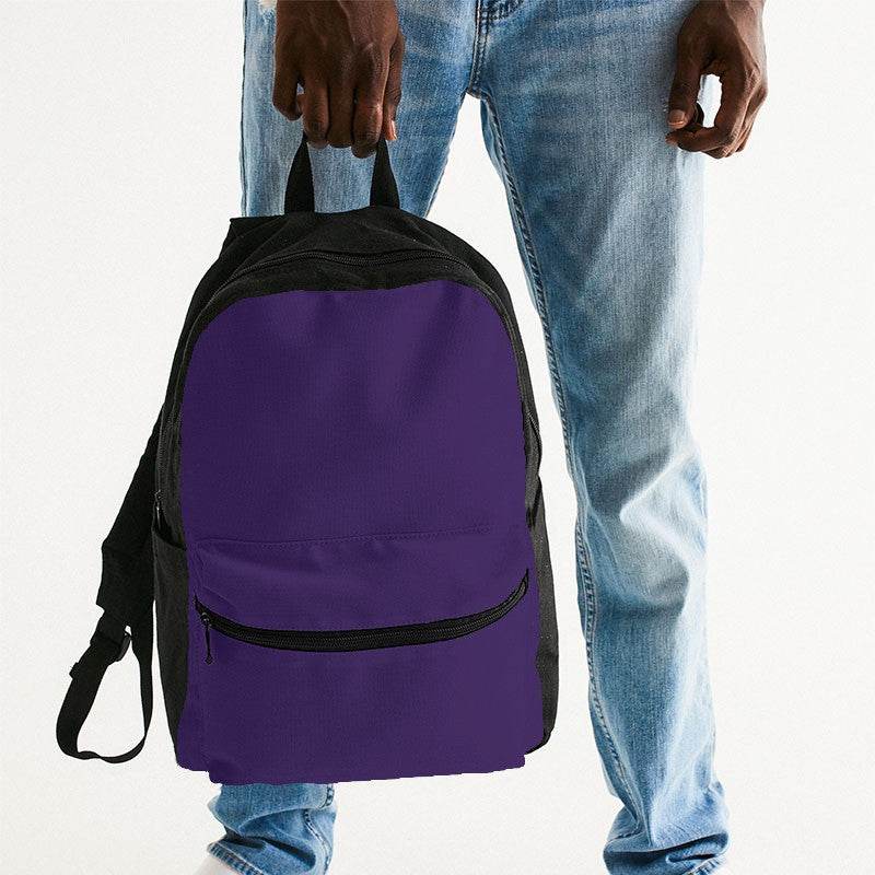 Medium-Dark Medium Purple Canvas Backpack (PU-ME-MD) - Man Holding