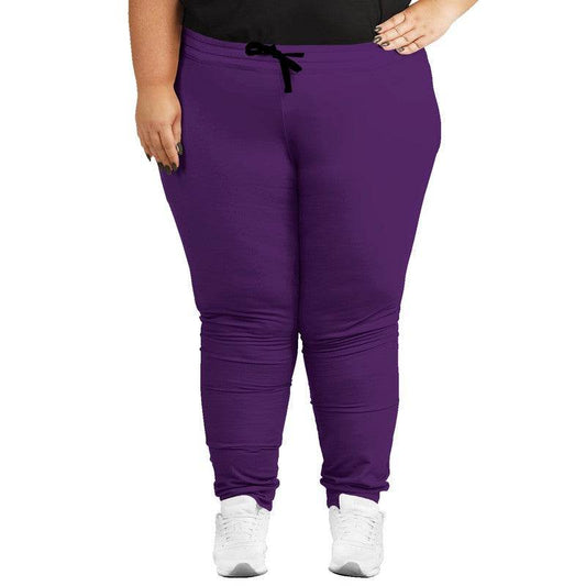 Medium-Dark Medium Purple Joggers PLUS (MPU2-ME-MD) - Woman Front PLUS