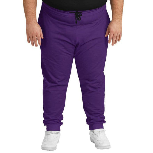 Medium-Dark Medium Purple Joggers PLUS (MPU3-ME-MD) - Man Front PLUS