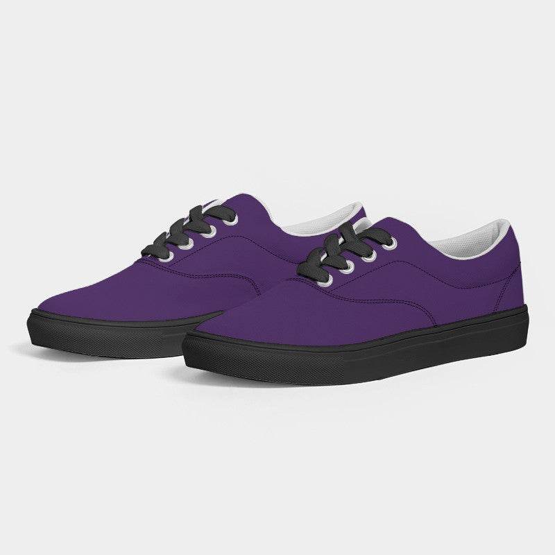Medium-Dark Medium Purple Men's Canvas Sneakers (MPU3-ME-MD) - Side 3