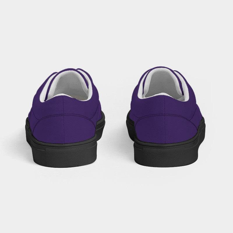 Medium-Dark Medium Purple Men's Canvas Sneakers (PU-ME-MD) - Back