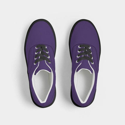 Medium-Dark Medium Purple Men's Canvas Sneakers (PU-ME-MD) - Top