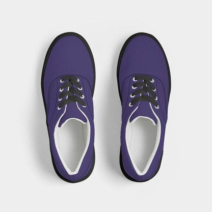 Medium-Dark Medium Purple Men's Canvas Sneakers (PUI1-ME-MD) - Top