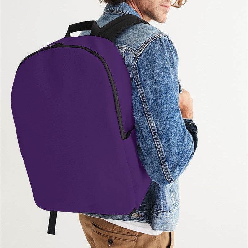 Medium-Dark Medium Purple Waterproof Backpack (MPU3-ME-MD) - Man CloseUp