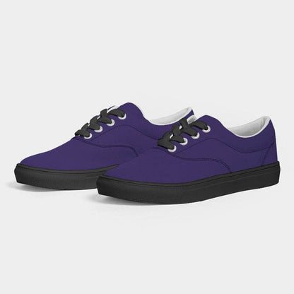 Medium-Dark Medium Purple Women's Canvas Sneakers (PUI1-ME-MD) - Side 3