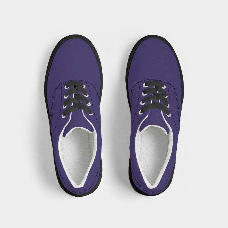 Medium-Dark Medium Purple Women's Canvas Sneakers (PUI1-ME-MD) - Top
