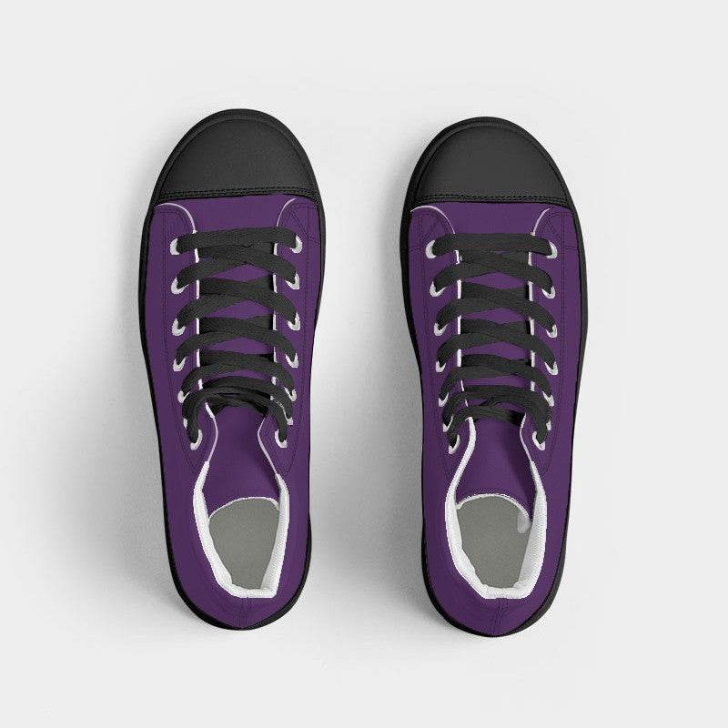 Medium-Dark Medium Purple Women's High-Top Canvas Sneakers (MPU2-ME-MD) - Top
