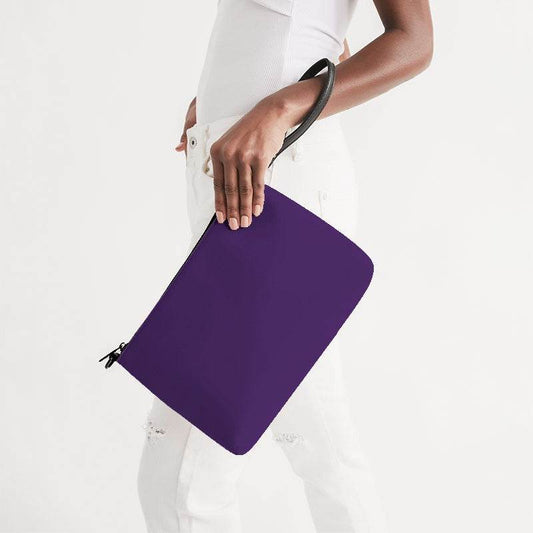 Medium-Dark Medium Purple Zip Pouch (MPU3-ME-MD) - Side Holding